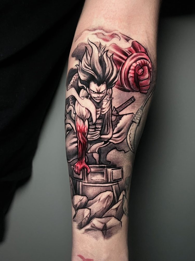 Color anime character piece, forearm